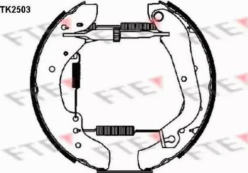 FTE TK2503 - Jeu de mâchoires de frein cwaw.fr