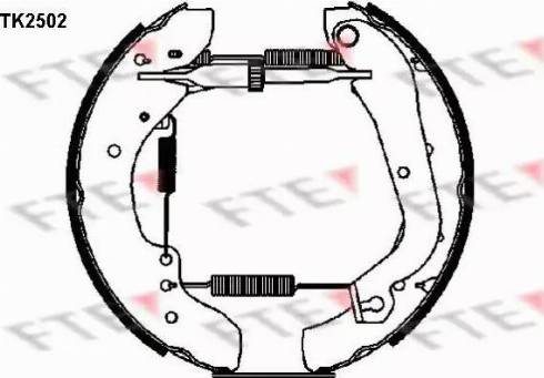 FTE TK2502 - Jeu de mâchoires de frein cwaw.fr