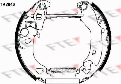 FTE TK2046 - Jeu de mâchoires de frein cwaw.fr