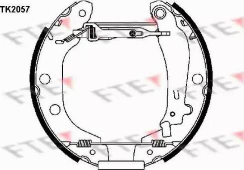 FTE TK2057 - Jeu de mâchoires de frein cwaw.fr