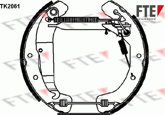 FTE TK2061 - Jeu de mâchoires de frein cwaw.fr