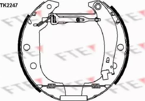 FTE TK2247 - Jeu de mâchoires de frein cwaw.fr