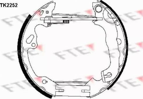 FTE TK2252 - Jeu de mâchoires de frein cwaw.fr