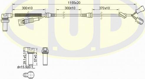 G.U.D. GABS01011 - Capteur, vitesse de roue cwaw.fr