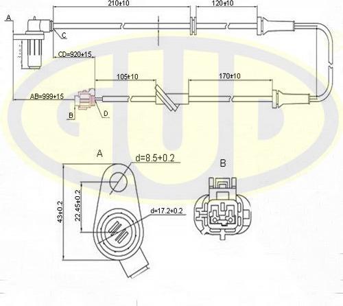 G.U.D. GABS02457 - Capteur, vitesse de roue cwaw.fr