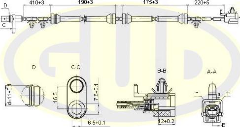 G.U.D. GABS02424 - Capteur, vitesse de roue cwaw.fr