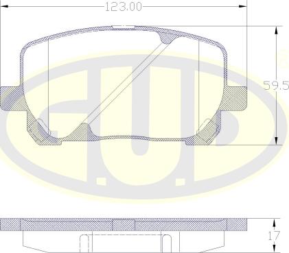 G.U.D. GBP095400 - Kit de plaquettes de frein, frein à disque cwaw.fr