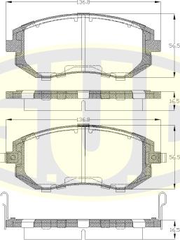 G.U.D. GBP095102 - Kit de plaquettes de frein, frein à disque cwaw.fr