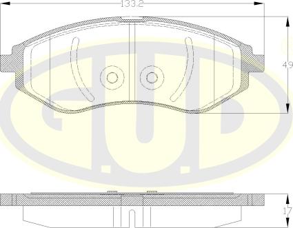 G.U.D. GBP098600 - Kit de plaquettes de frein, frein à disque cwaw.fr