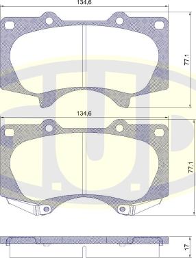 G.U.D. GBP098800 - Kit de plaquettes de frein, frein à disque cwaw.fr