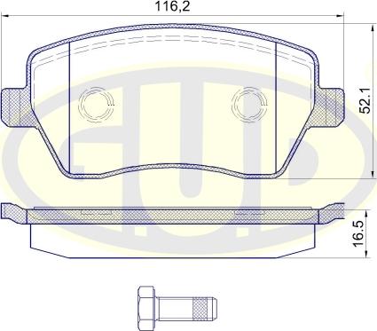 G.U.D. GBP098700 - Kit de plaquettes de frein, frein à disque cwaw.fr