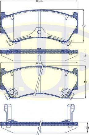 G.U.D. GBP059202 - Kit de plaquettes de frein, frein à disque cwaw.fr