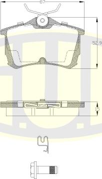 G.U.D. GBP069502 - Kit de plaquettes de frein, frein à disque cwaw.fr