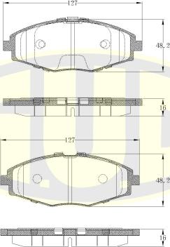 G.U.D. GBP069600 - Kit de plaquettes de frein, frein à disque cwaw.fr