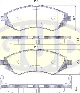 G.U.D. GBP064502 - Kit de plaquettes de frein, frein à disque cwaw.fr