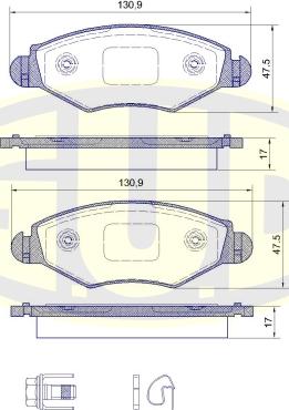 G.U.D. GBP064320 - Kit de plaquettes de frein, frein à disque cwaw.fr