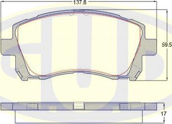 G.U.D. GBP065502 - Kit de plaquettes de frein, frein à disque cwaw.fr