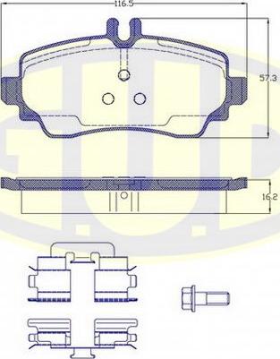 G.U.D. GBP065000 - Kit de plaquettes de frein, frein à disque cwaw.fr