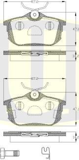 G.U.D. GBP060512 - Kit de plaquettes de frein, frein à disque cwaw.fr