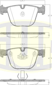 G.U.D. GBP089200 - Kit de plaquettes de frein, frein à disque cwaw.fr