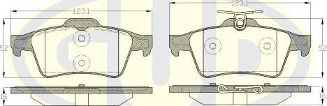 G.U.D. GBP084230 - Kit de plaquettes de frein, frein à disque cwaw.fr