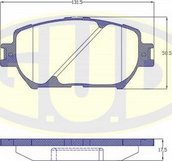 G.U.D. GBP088400 - Kit de plaquettes de frein, frein à disque cwaw.fr