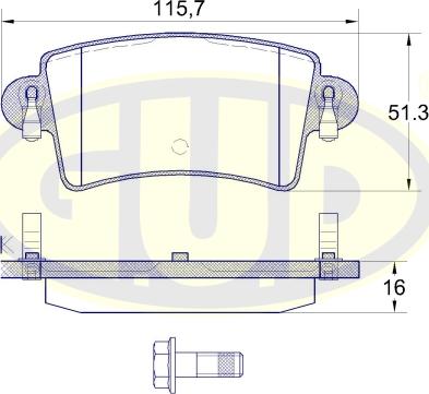 G.U.D. GBP083300 - Kit de plaquettes de frein, frein à disque cwaw.fr