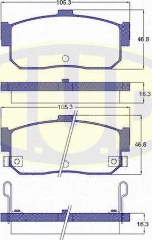 G.U.D. GBP036622 - Kit de plaquettes de frein, frein à disque cwaw.fr