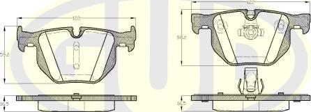 G.U.D. GBP038160 - Kit de plaquettes de frein, frein à disque cwaw.fr