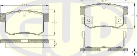 G.U.D. GBP032532 - Kit de plaquettes de frein, frein à disque cwaw.fr