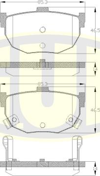 G.U.D. GBP029432 - Kit de plaquettes de frein, frein à disque cwaw.fr