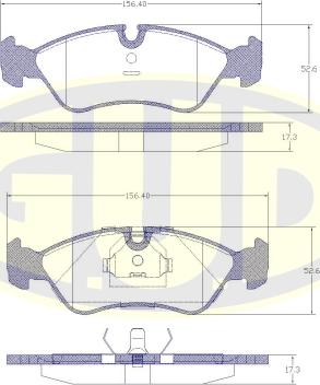 G.U.D. GBP028620 - Kit de plaquettes de frein, frein à disque cwaw.fr