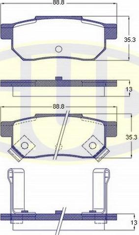 G.U.D. GBP023302 - Kit de plaquettes de frein, frein à disque cwaw.fr