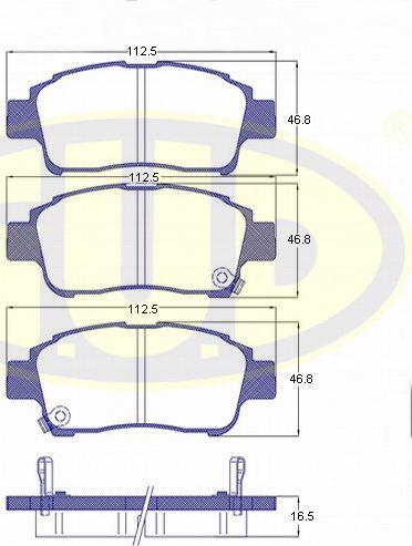 G.U.D. GBP071202 - Kit de plaquettes de frein, frein à disque cwaw.fr