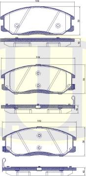 G.U.D. GBP077122 - Kit de plaquettes de frein, frein à disque cwaw.fr