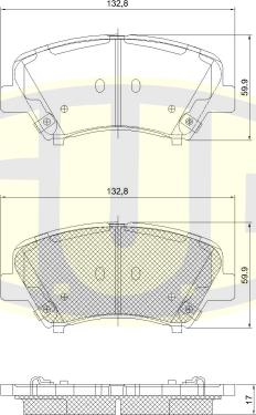 G.U.D. GBP141232 - Kit de plaquettes de frein, frein à disque cwaw.fr