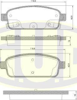 G.U.D. GBP143202 - Kit de plaquettes de frein, frein à disque cwaw.fr