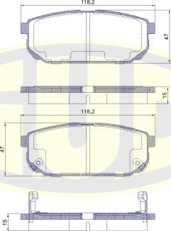 G.U.D. GBP104202 - Kit de plaquettes de frein, frein à disque cwaw.fr