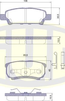 G.U.D. GBP105102 - Kit de plaquettes de frein, frein à disque cwaw.fr