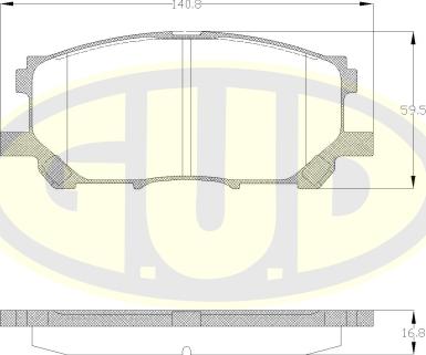 G.U.D. GBP103900 - Kit de plaquettes de frein, frein à disque cwaw.fr