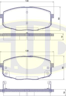 G.U.D. GBP103812 - Kit de plaquettes de frein, frein à disque cwaw.fr