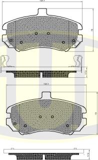 G.U.D. GBP119402 - Kit de plaquettes de frein, frein à disque cwaw.fr