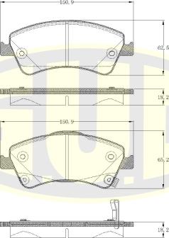 G.U.D. GBP134102 - Kit de plaquettes de frein, frein à disque cwaw.fr