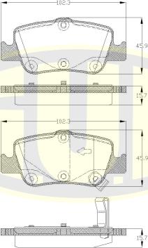 G.U.D. GBP135602 - Kit de plaquettes de frein, frein à disque cwaw.fr