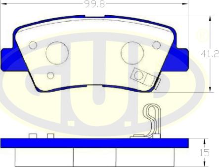 G.U.D. GBP136202 - Kit de plaquettes de frein, frein à disque cwaw.fr