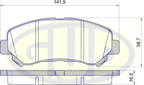 G.U.D. GBP131800 - Kit de plaquettes de frein, frein à disque cwaw.fr