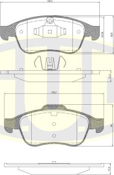 G.U.D. GBP124810 - Kit de plaquettes de frein, frein à disque cwaw.fr