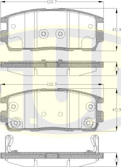 G.U.D. GBP126012 - Kit de plaquettes de frein, frein à disque cwaw.fr