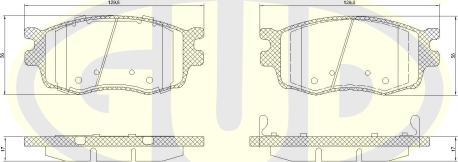 G.U.D. GBP120802 - Kit de plaquettes de frein, frein à disque cwaw.fr