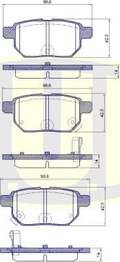 G.U.D. GBP128602 - Kit de plaquettes de frein, frein à disque cwaw.fr